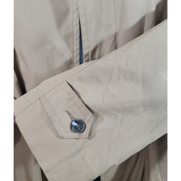 Culwell  Sons Brown York Lined Trench Coach 42 Short Button Closure - Picture 10 of 15